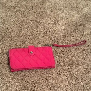 Pink Quilted Wristlet Wallet by Vera Bradley